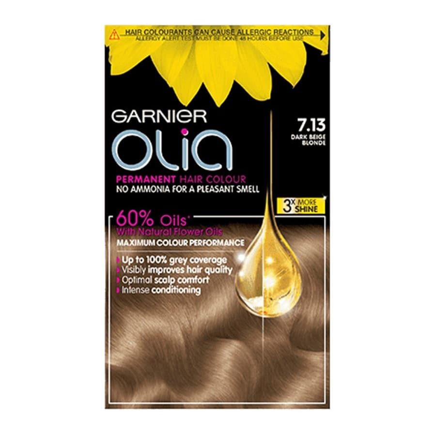 Olia Permanent Hair Dye 7.13 Dark Beige Blonde