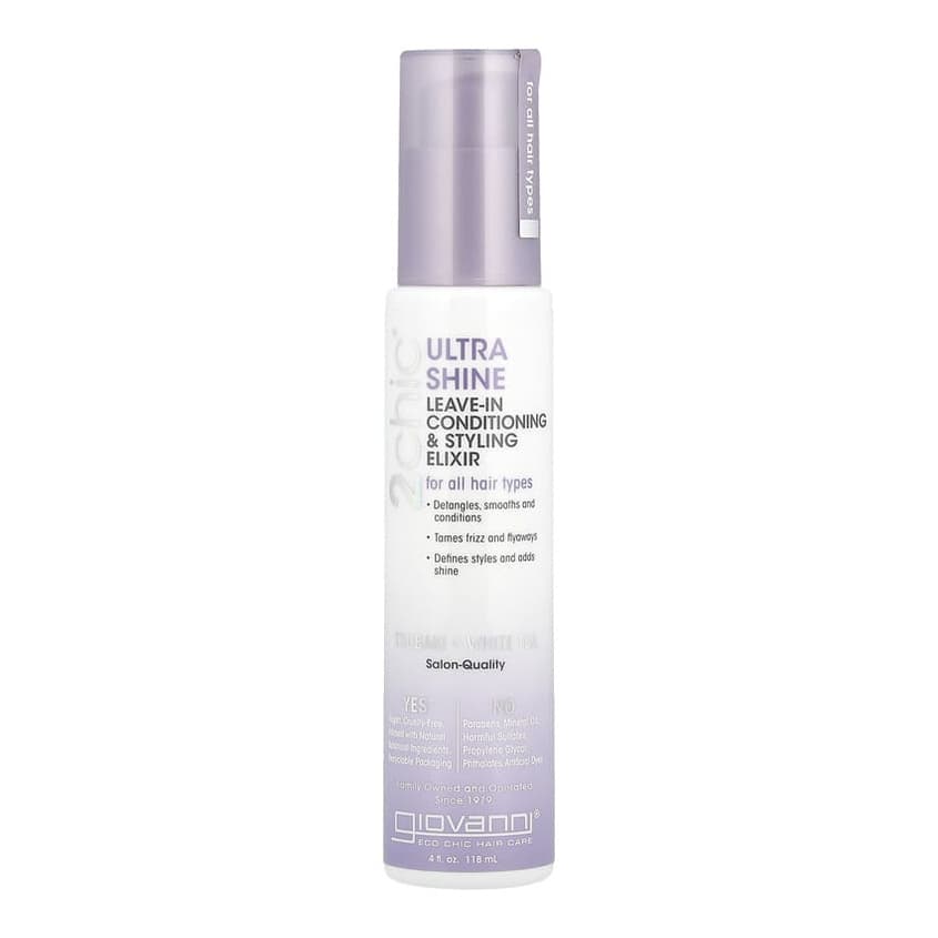 2chic®, Ultra Shine Leave-In Conditioning & Styling Elixir, For All Hair Types, Tsubaki +White Tea