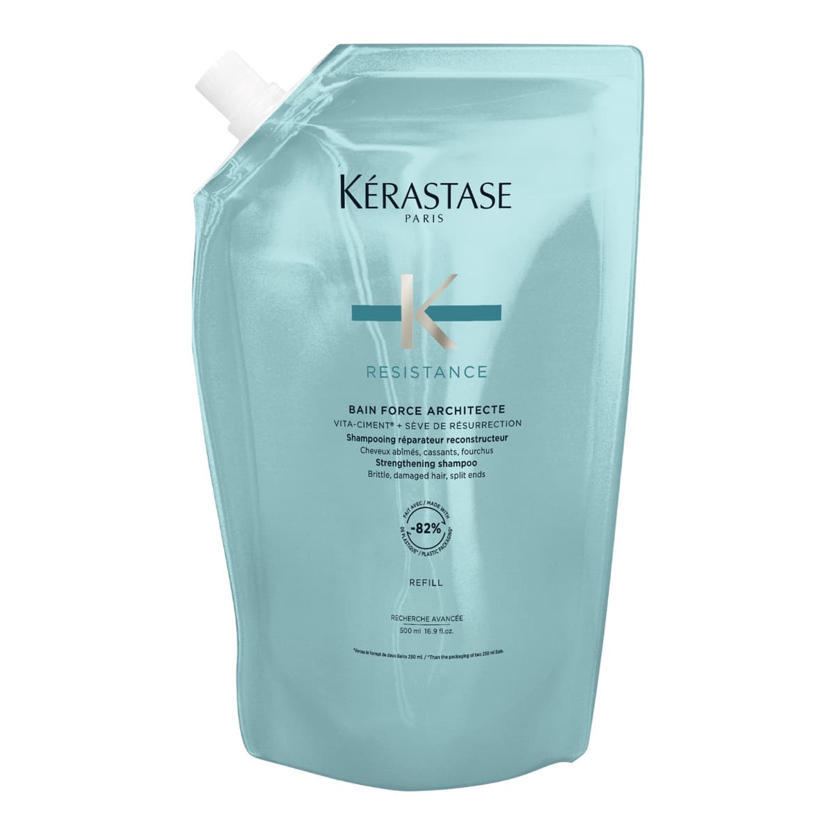 Kérastase Resistance Bain Force Architecte Refill Shampoo Pouch For Damaged Hair