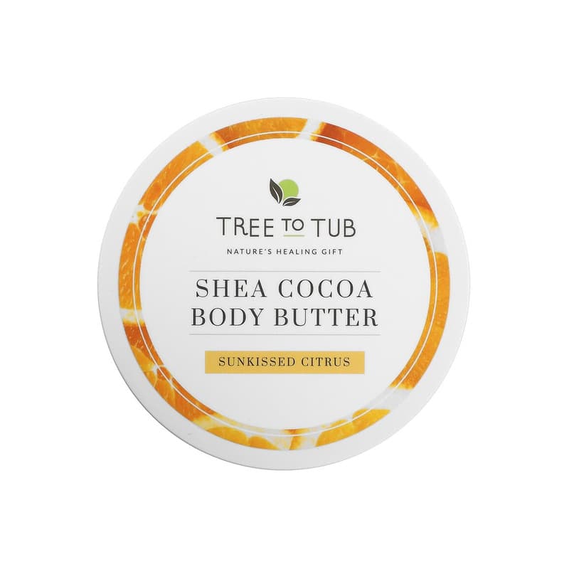 Shea Butter Moisturizing Body Butter Cream, Non-Greasy, Hydrating for Dry, Sensitive Skin, Citrus