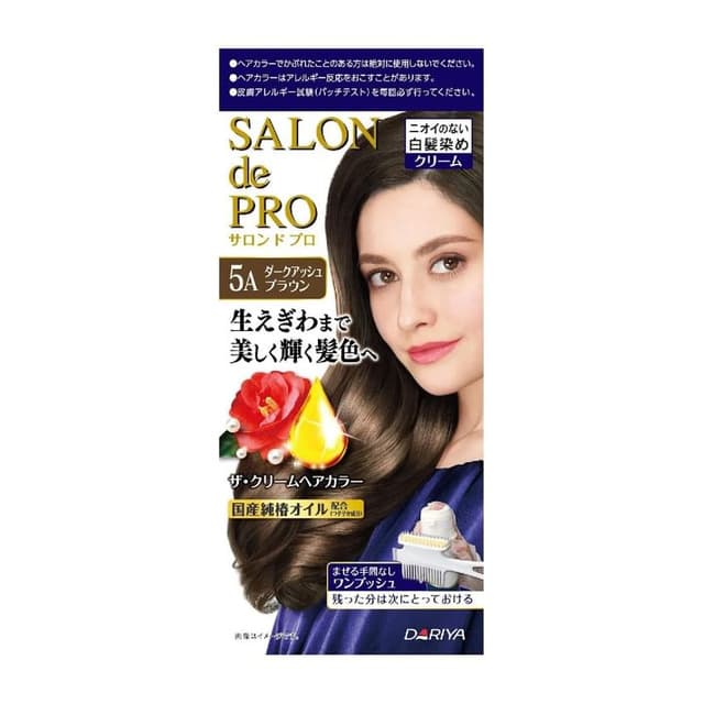 Salon De Pro One Push Gray Hair Color Cream, 5A Dark Ash Brown