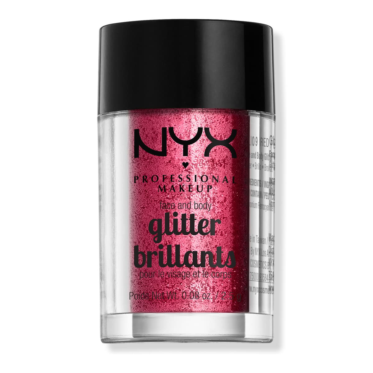 Vegan Loose Face and Body Glitter, Red