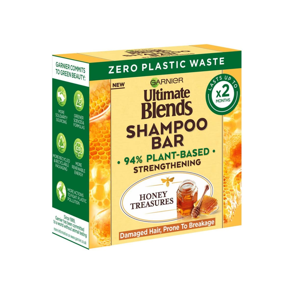 Ultimate Blends Honey Treasures Strengthening Shampoo Bar for Damaged Hair