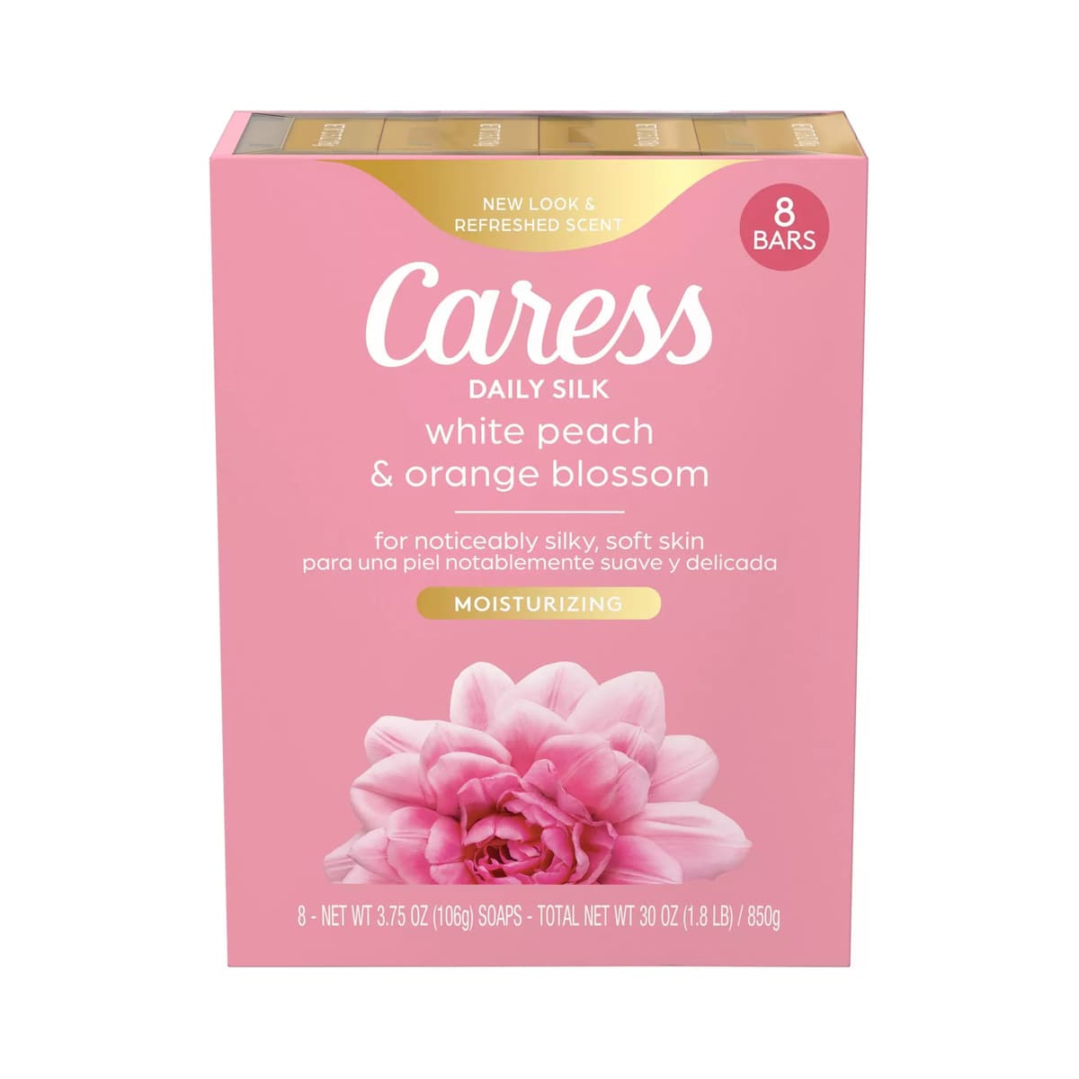 Daily Silk White Peach & Orange Blossom Scent Bar Soap - 8pk
