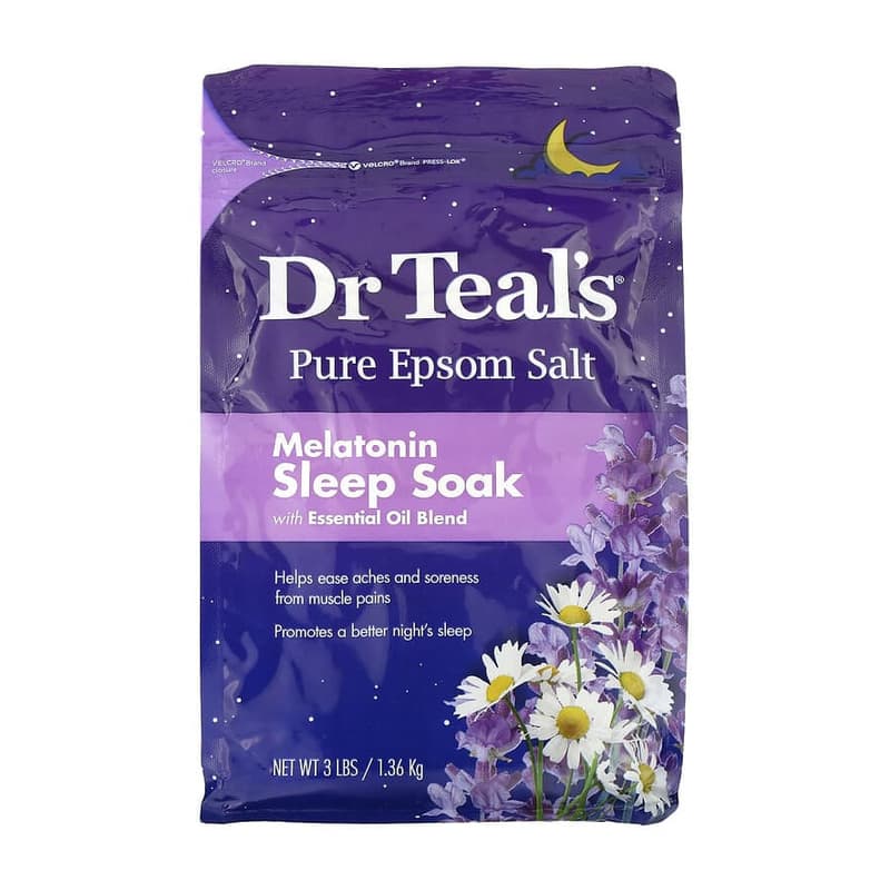 Pure Epsom Salt, Melatonin Sleep Soak With Essential Oil Blend