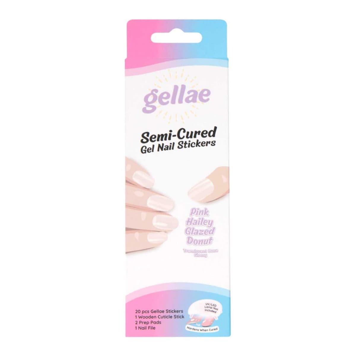 Gel Nail Sticker Pink Hailey Glaze Donut