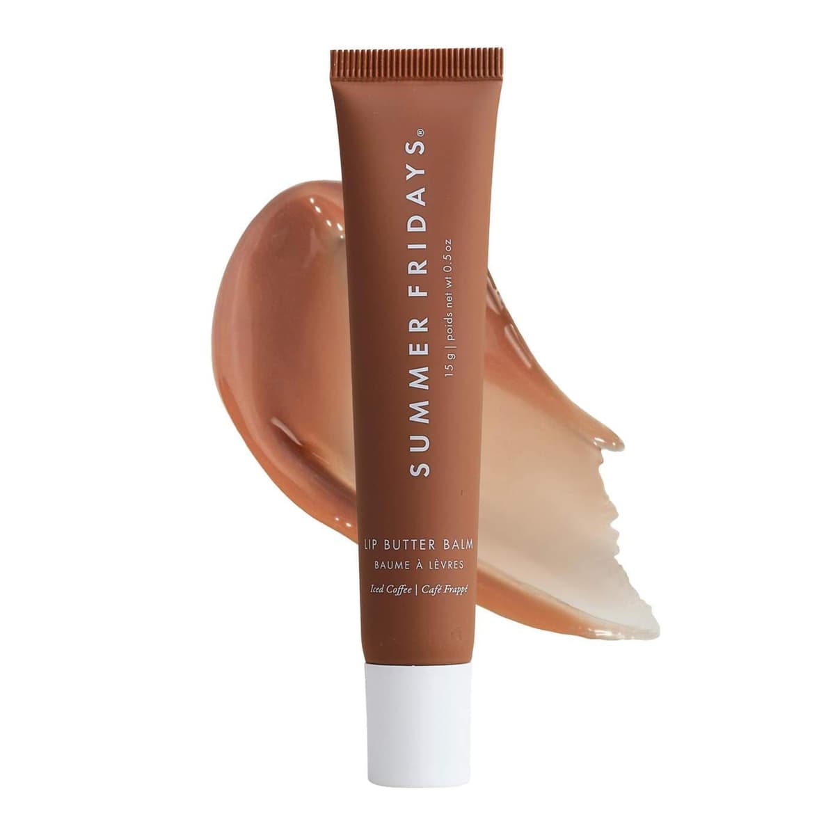 Lip Butter Balm for Hydration & Shine, Iced Coffee - sheer cocoa