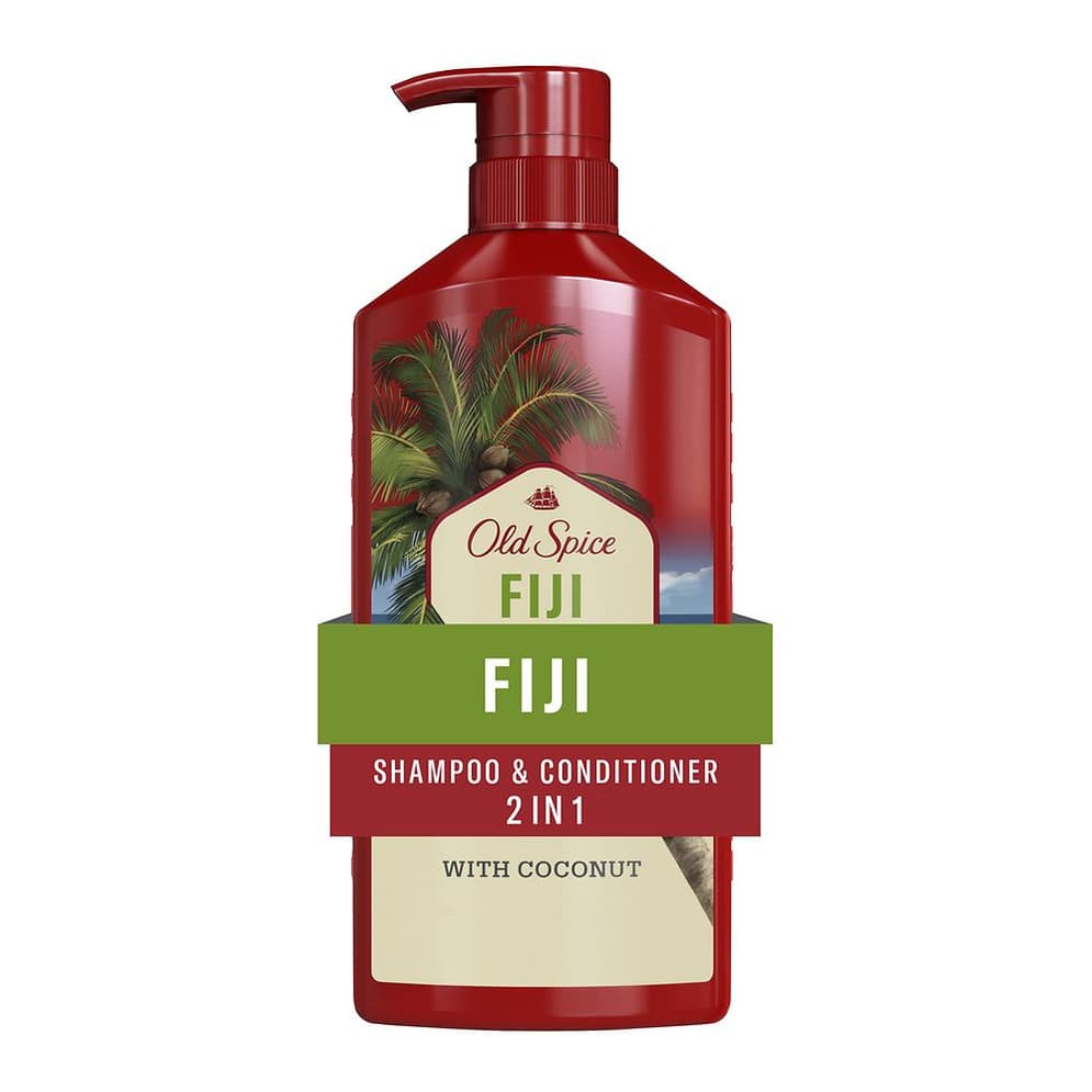 2 in 1 Shampoo and Conditioner for Men Fresh coconut and tropical wood.