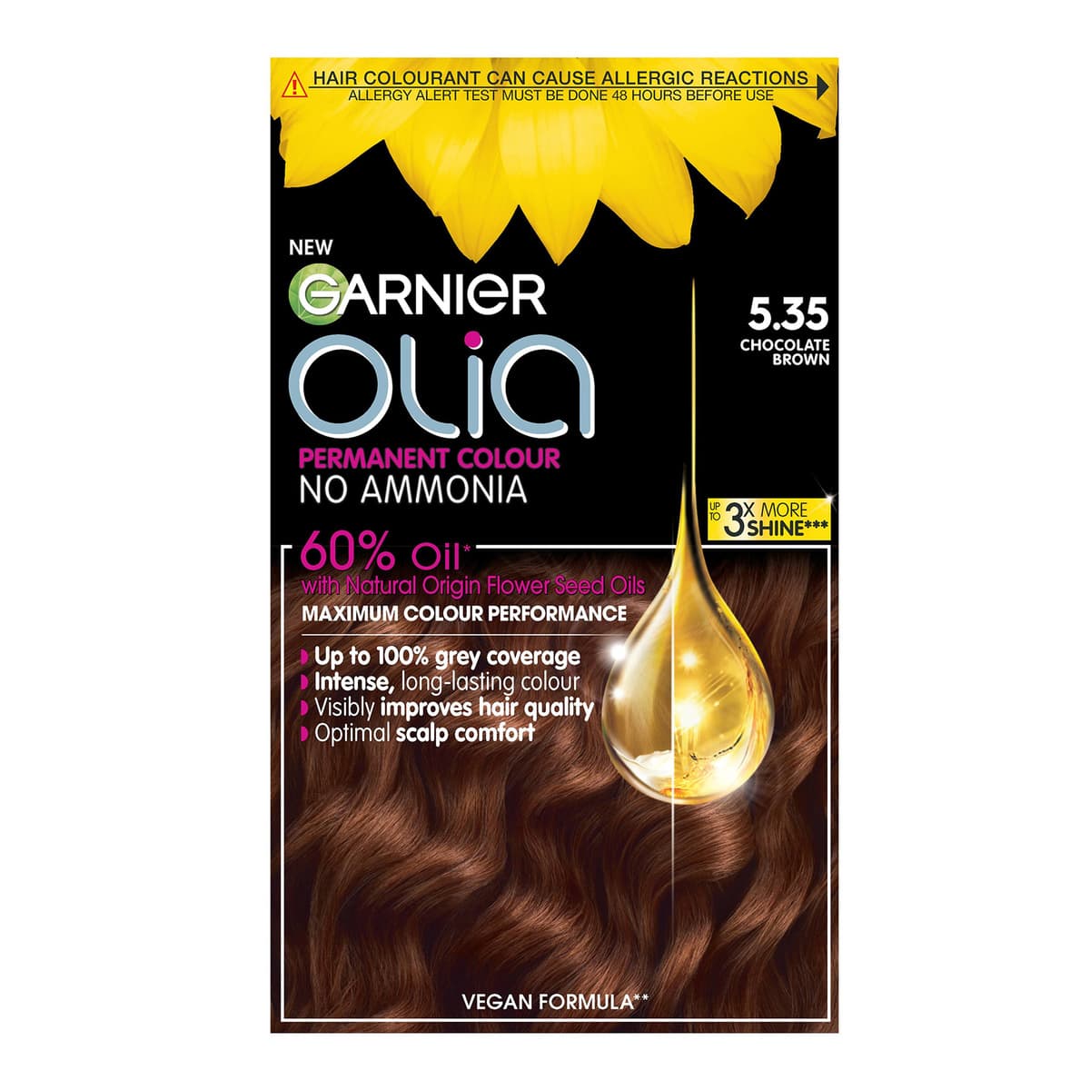 Olia Permanent Hair Dye - 5.35 Rich Chocolate Brown