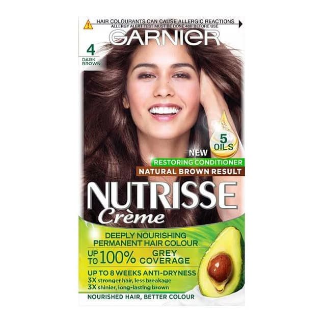 Permanent Hair Dye Dark Brown 4