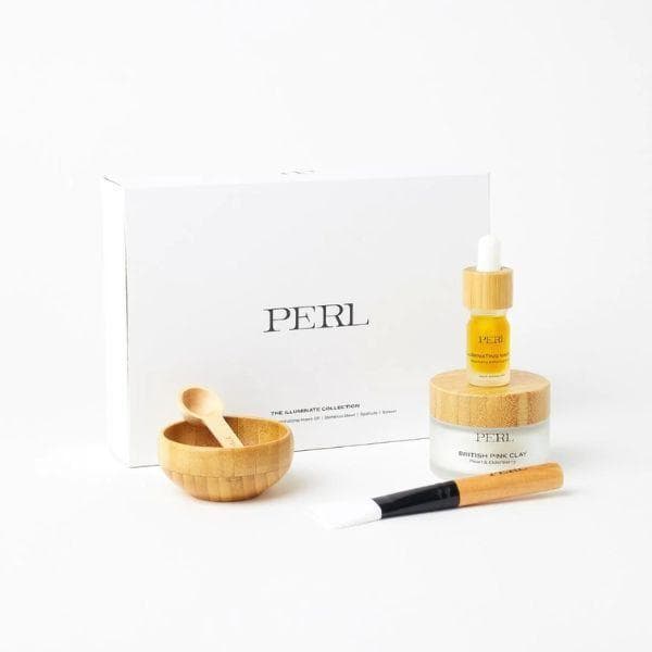 British Pink Clay Mask & Illuminating Oil Set