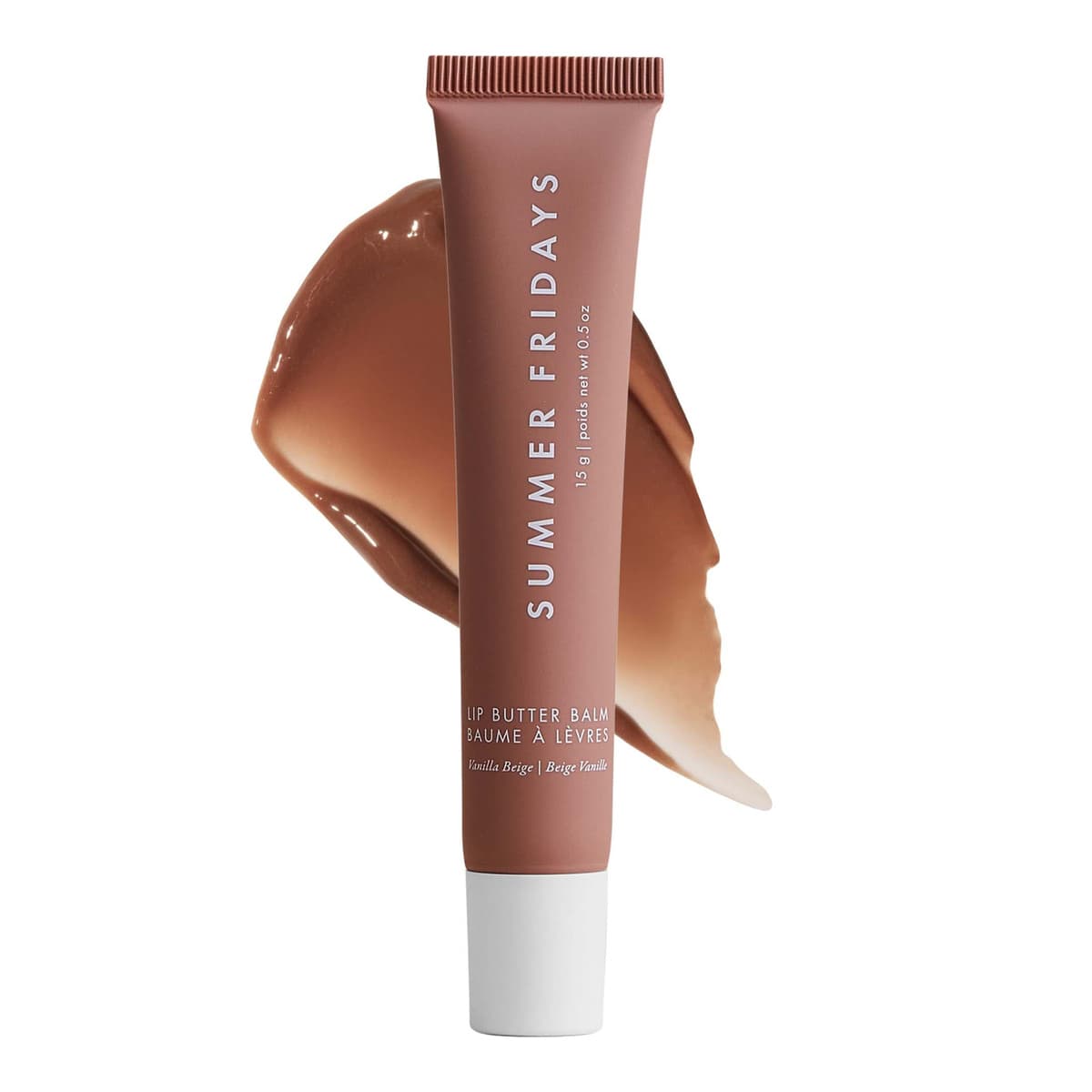 Lip Butter Balm for Hydration & Shine, Vanilla Beige - sheer beige