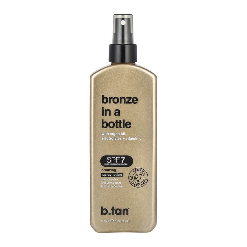 Bronze In A Bottle, Bronzing Spray lotion, SPF 7