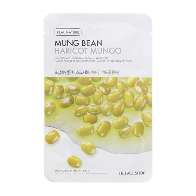 Real Nature Face Mask 1pc, Mung Bean