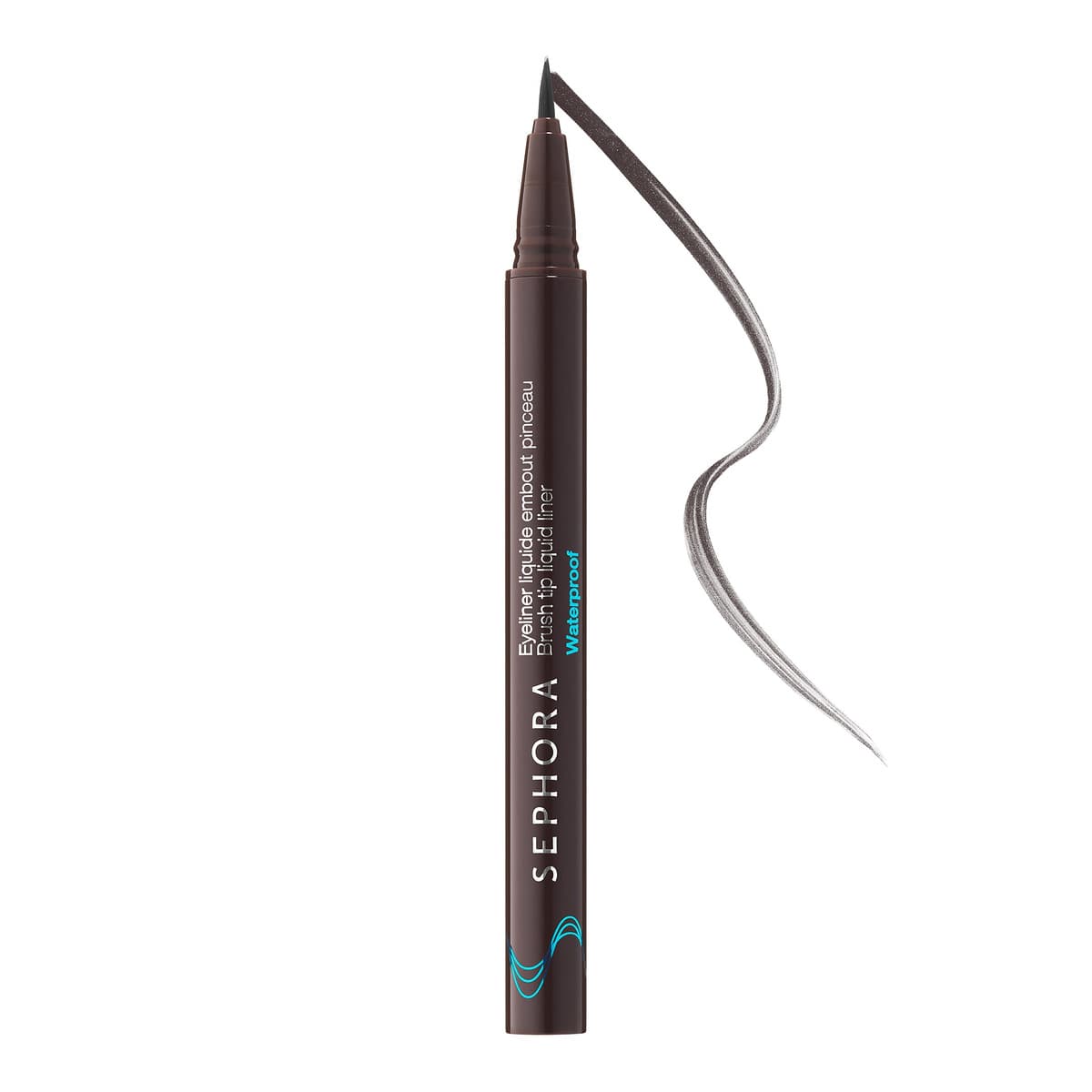 Hot Line Brush Tip Waterproof Liquid Eyeliner, #02 Brown