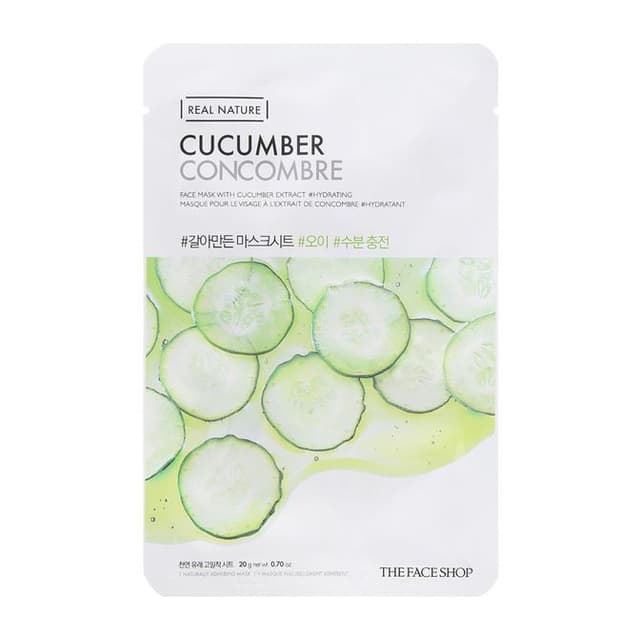 Real Nature Face Mask 1pc, Cucumber