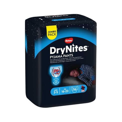 DryNites Pyjama Pants Jumbo, Boys, 3-5 years 16s