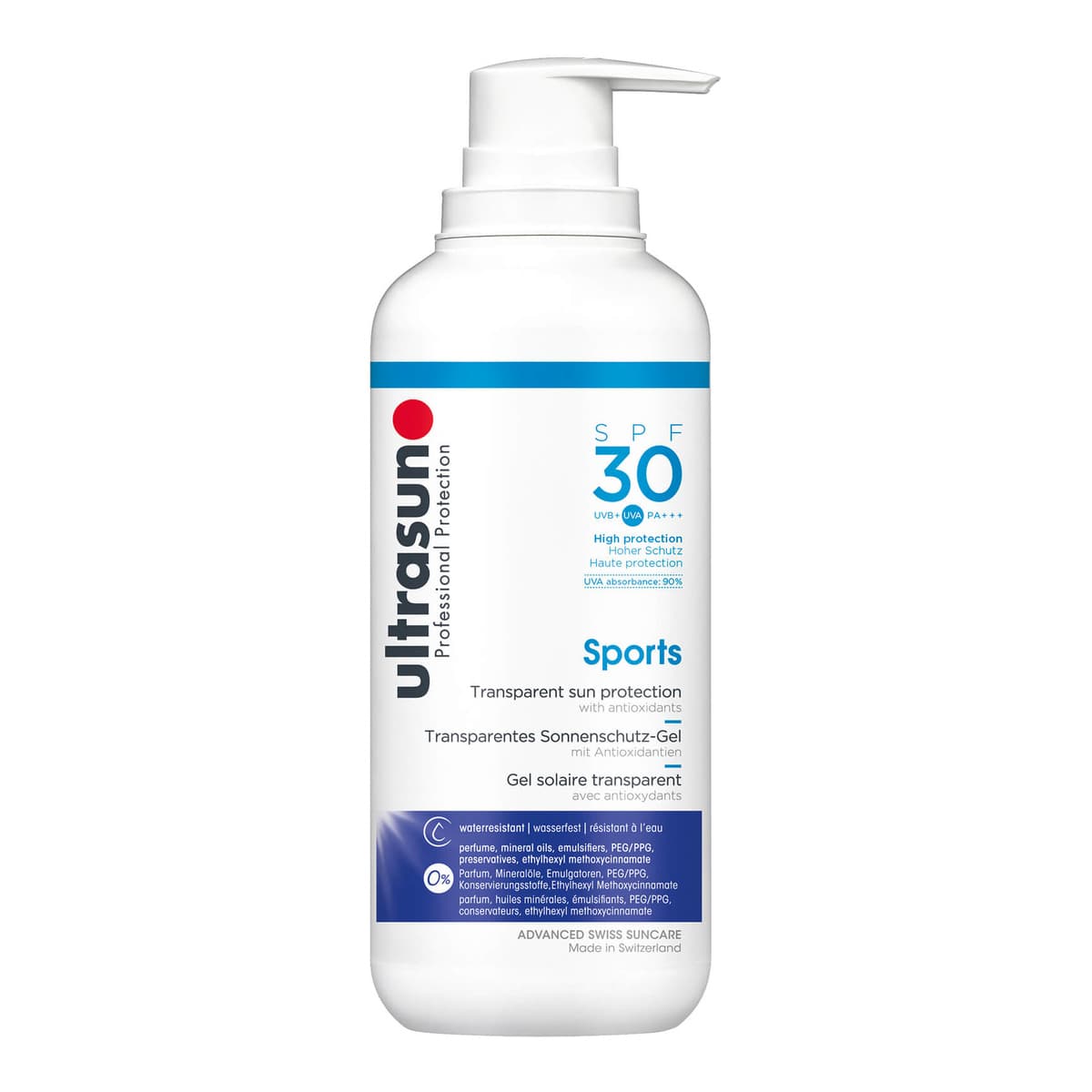 Transparent Sun Protection Sports Gel SPF30