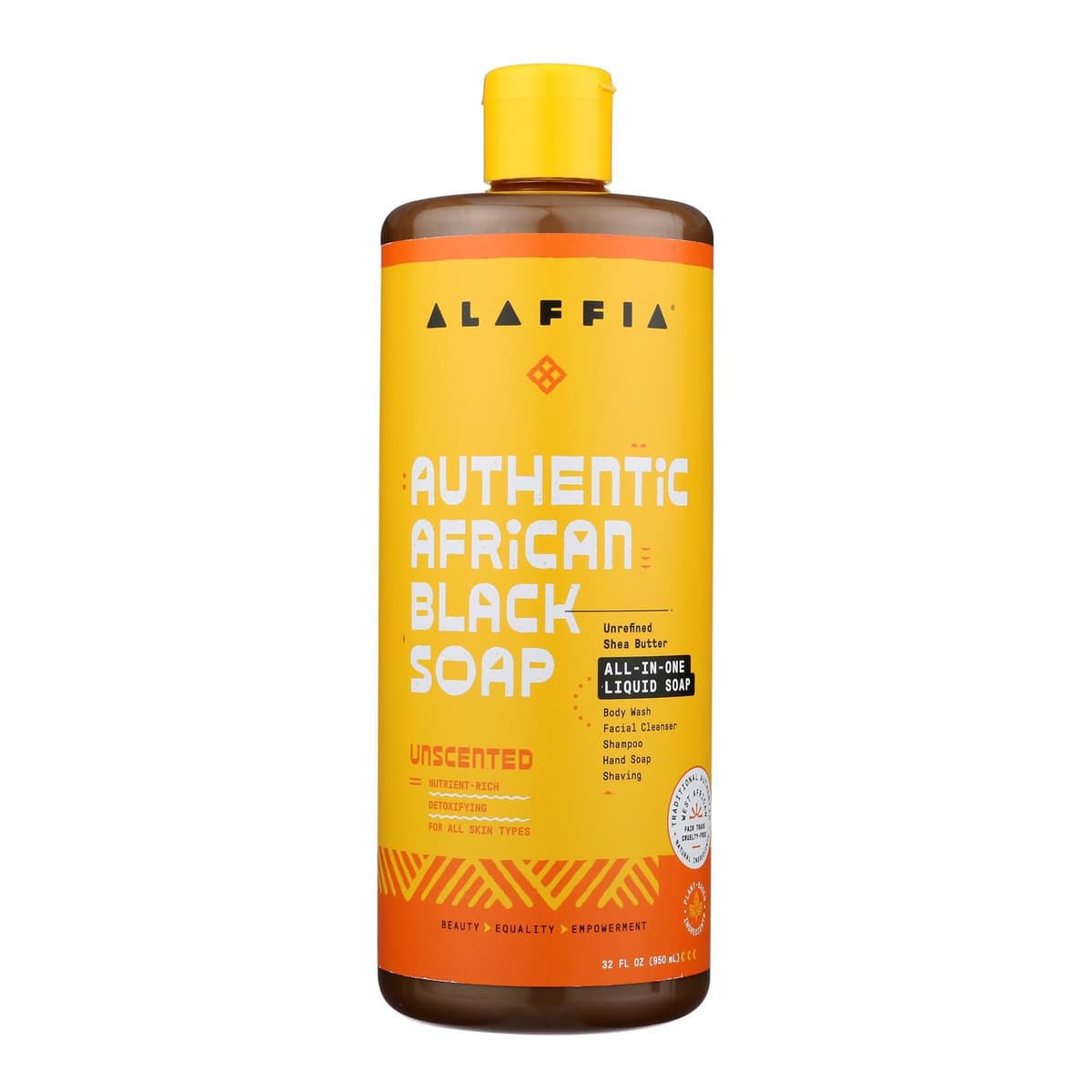 Authentic Unscented African Black Liquid Soap - 32 fz