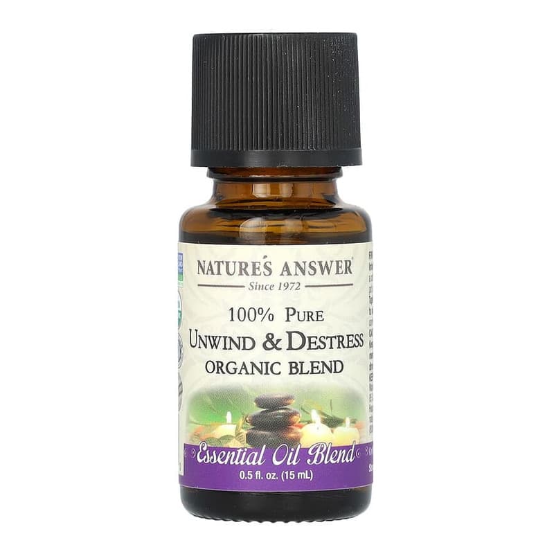 100% Pure Organic Essential Oil Blend, Unwind & Destress