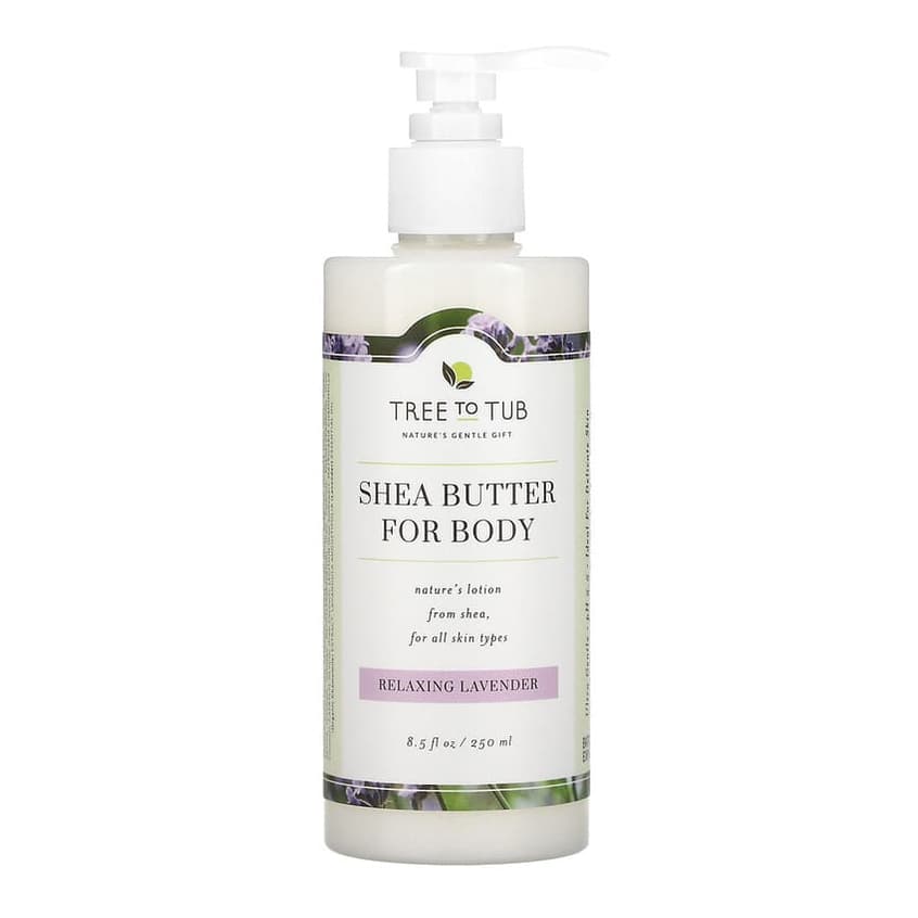 Shea Butter Moisturizing Body Lotion, Non-Greasy, Hydrating for Dry, Sensitive Skin, Lavender