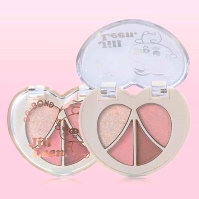 GG Bond Series Heart 4 Shades Eyeshadow, #01 Purple