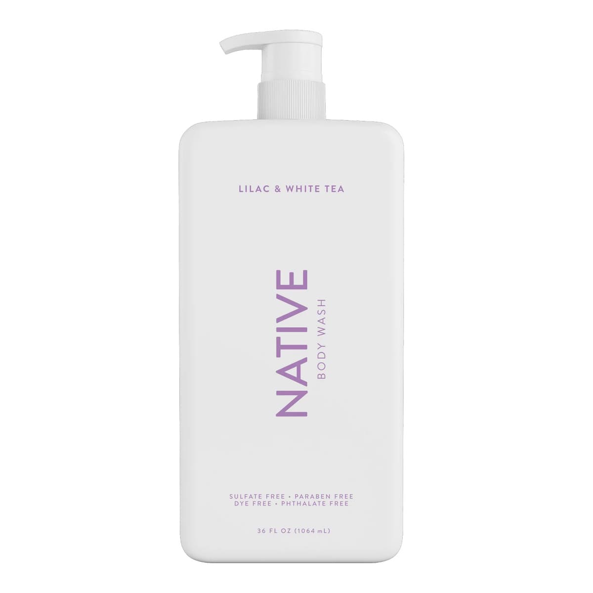 Body Wash for Women & Men - Lilac & White Tea - Sulfate Free with Pump