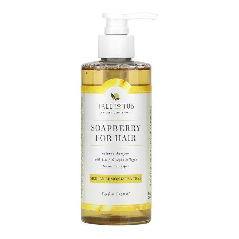 Soapberry For Hair Shampoo, For All Hair Types, Sicilian Lemon & Tea Tree