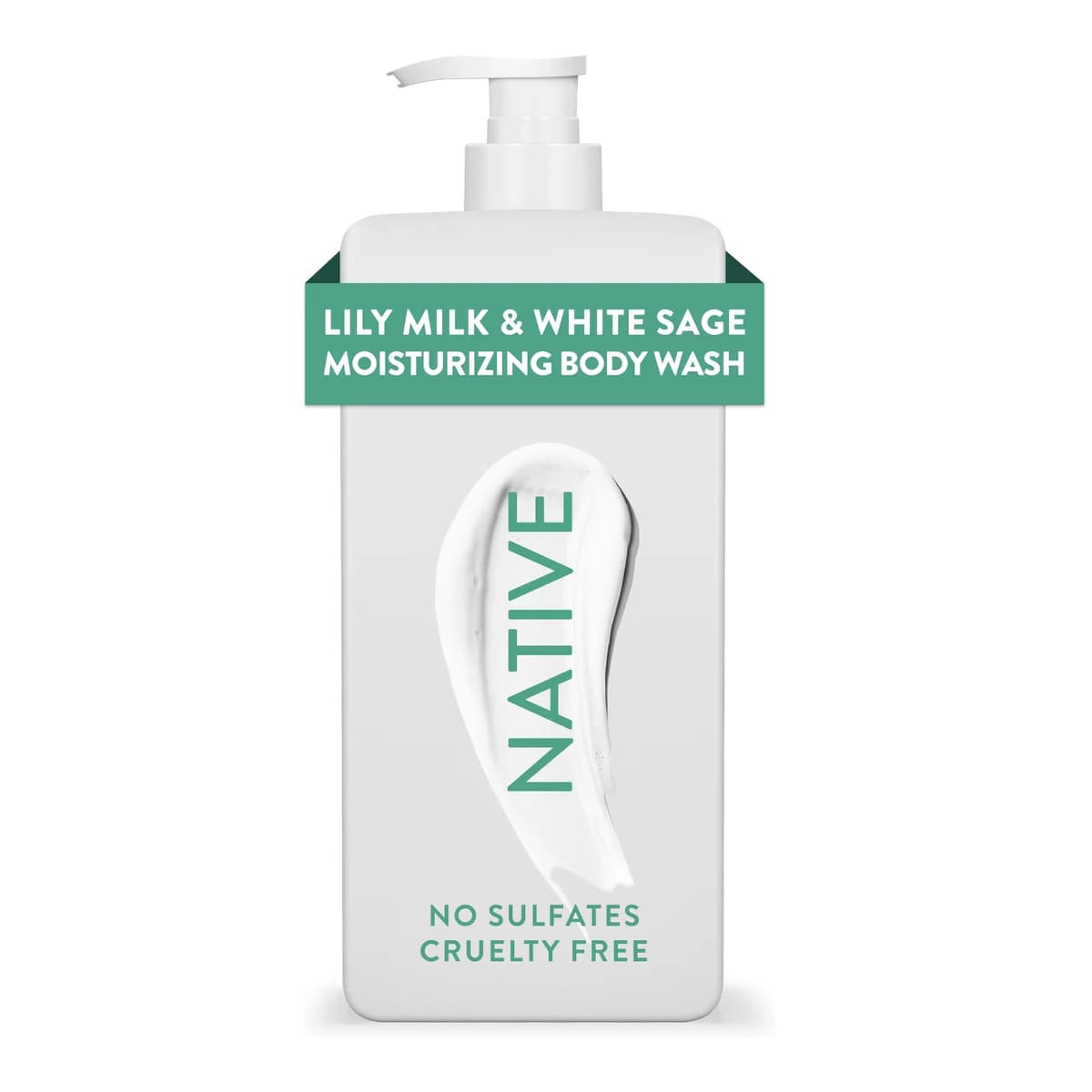 Moisturizing Body Wash for Women & Men - 24hr Hydration - Lily Milk & White Sage - Sulfate Free - Paraben Free
