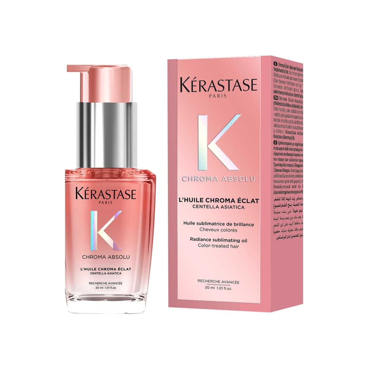 Kérastase Chroma Hair Oil Huile Chroma Éclat Bottle, for Fine to Medium Hair with Amino Acid & Lactic Acid