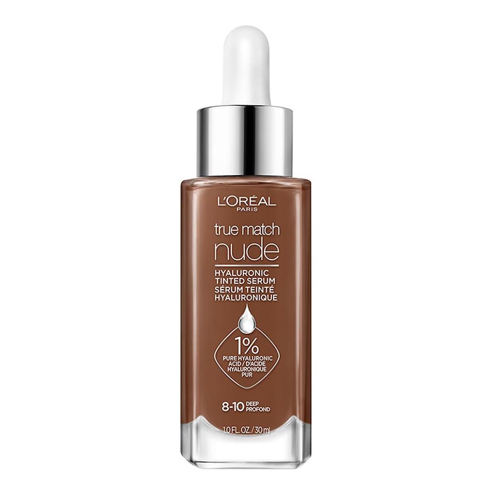 Hyaluronic Tinted Serum Makeup Skincare Hybrid, Deep 8-10
