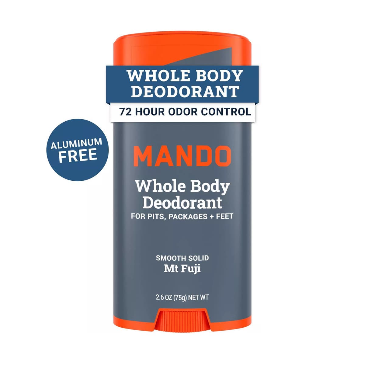 Whole Body Deodorant - Men's Aluminum-Free Smooth Solid Stick Deodorant - Mt Fuji