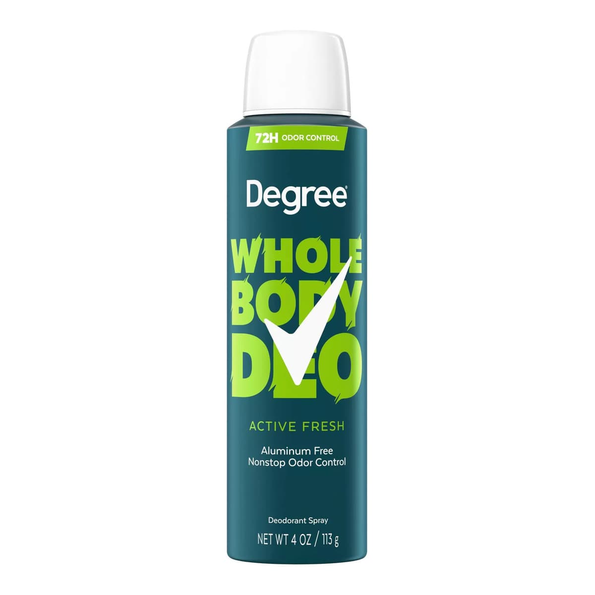 Whole Body Aluminum Free Deodorant Spray for Men72H Odor Protection - Active Fresh