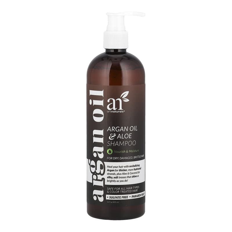 Argan Oil & Aloe Shampoo, For Dry, Damaged, Brittle Hair