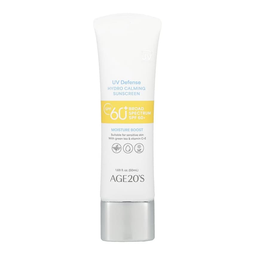 UV Defense, Hydro Calming Sunscreen, SPF 60+