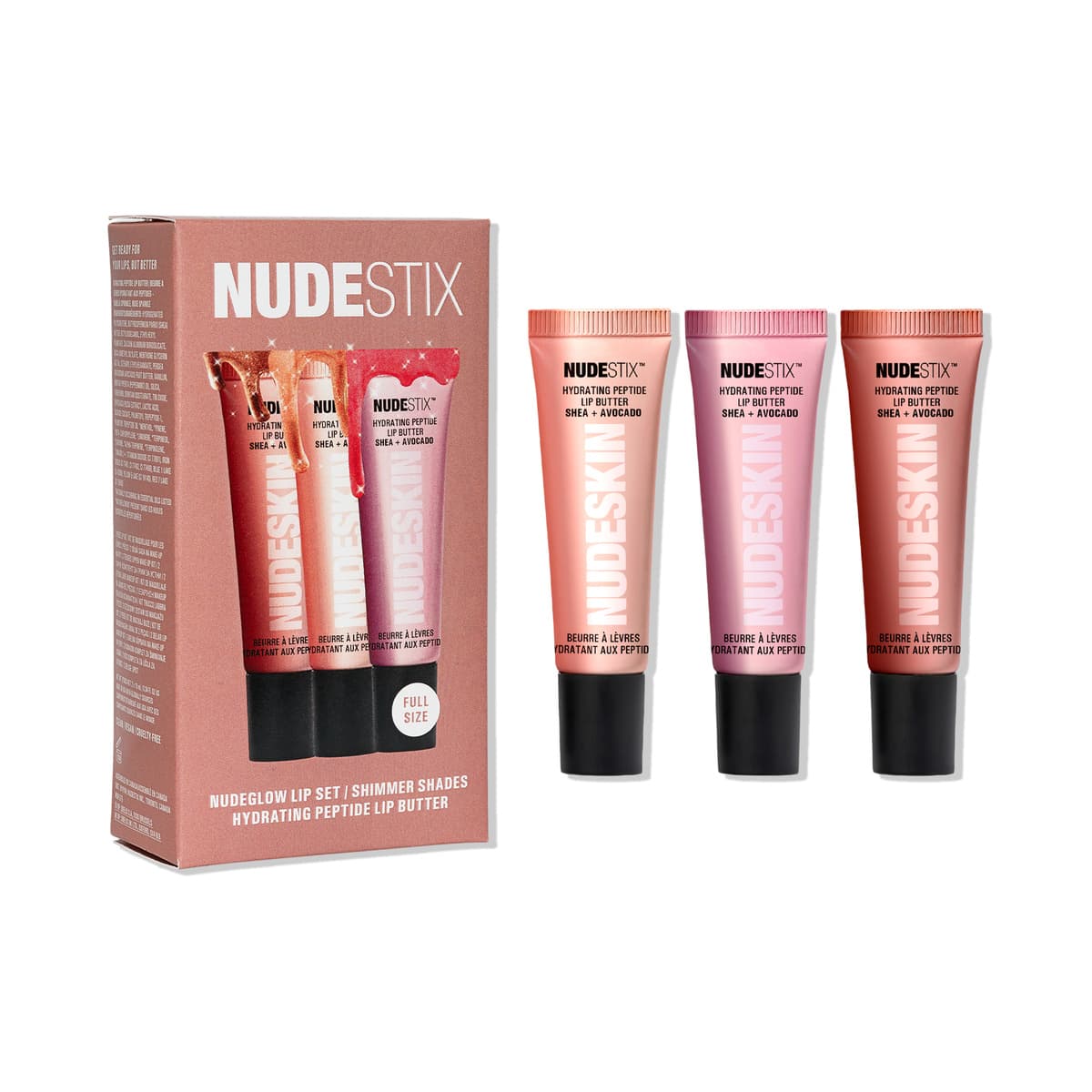 NUDEGLOW Lip Set - Hydrating Peptide Lip Butter