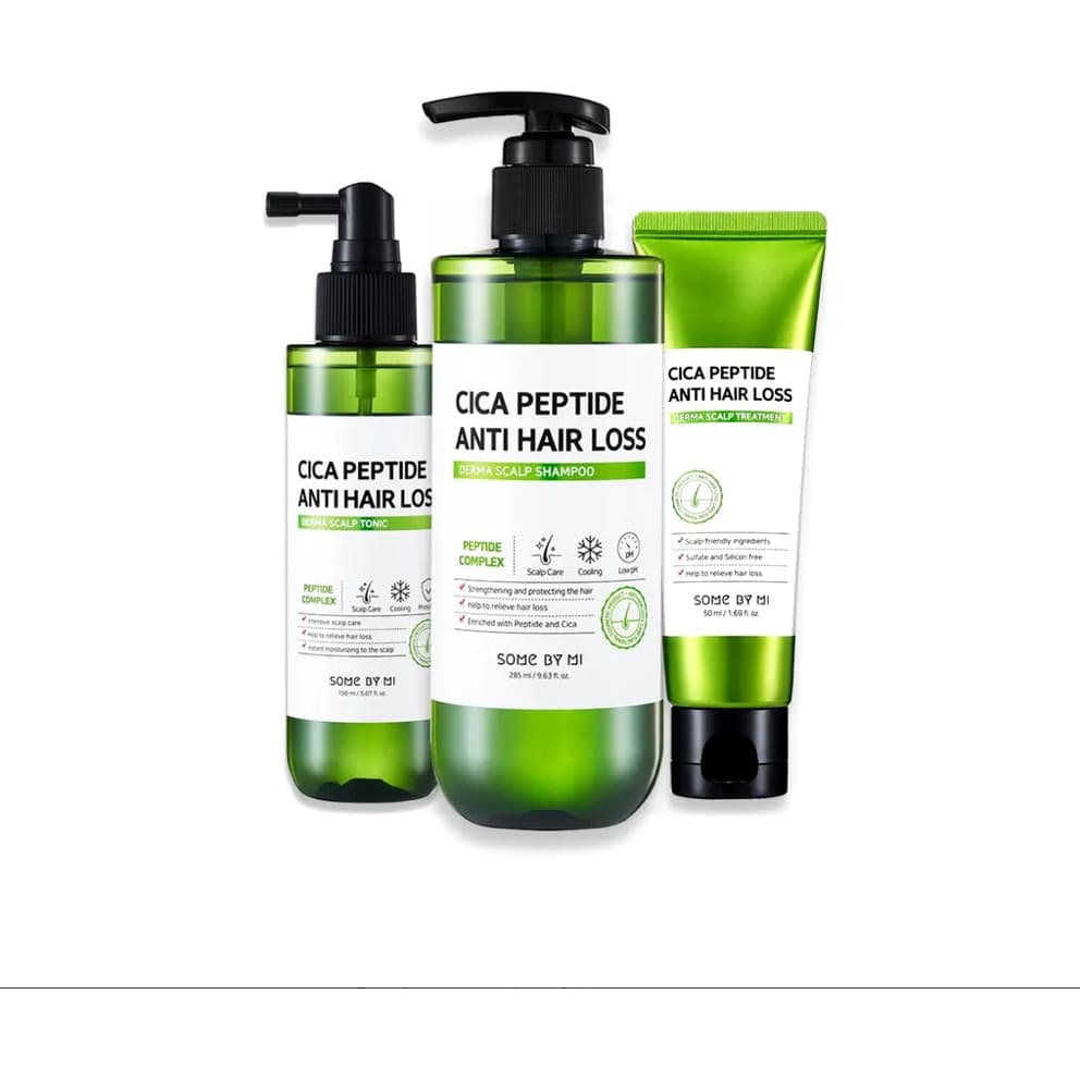 Cica Peptide Anti Hair Loss Derma Scalp Shampoo + Treatment + Tonic