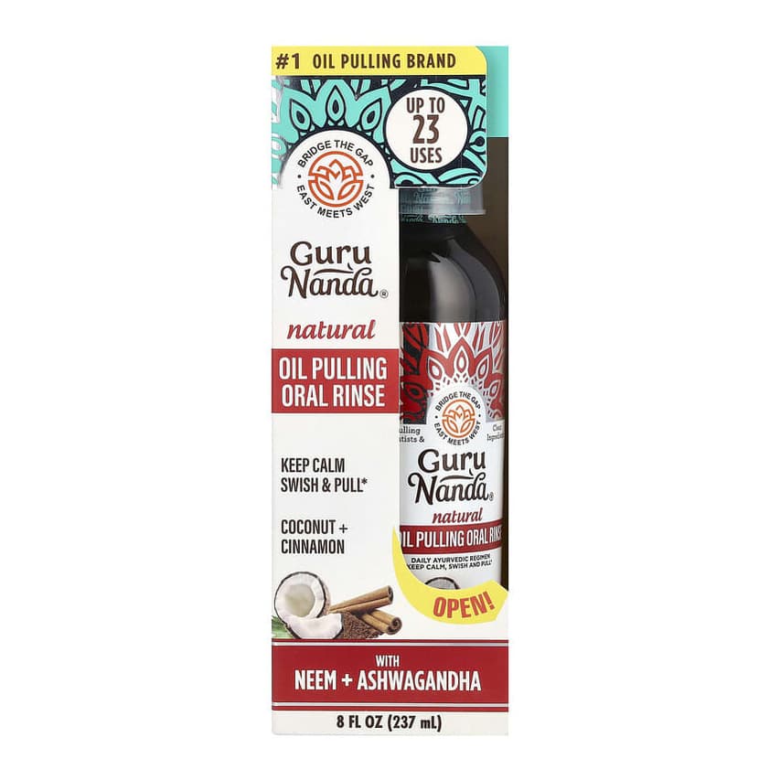 Natural Oil Pulling Oral Rinse, Coconut + Cinnamon