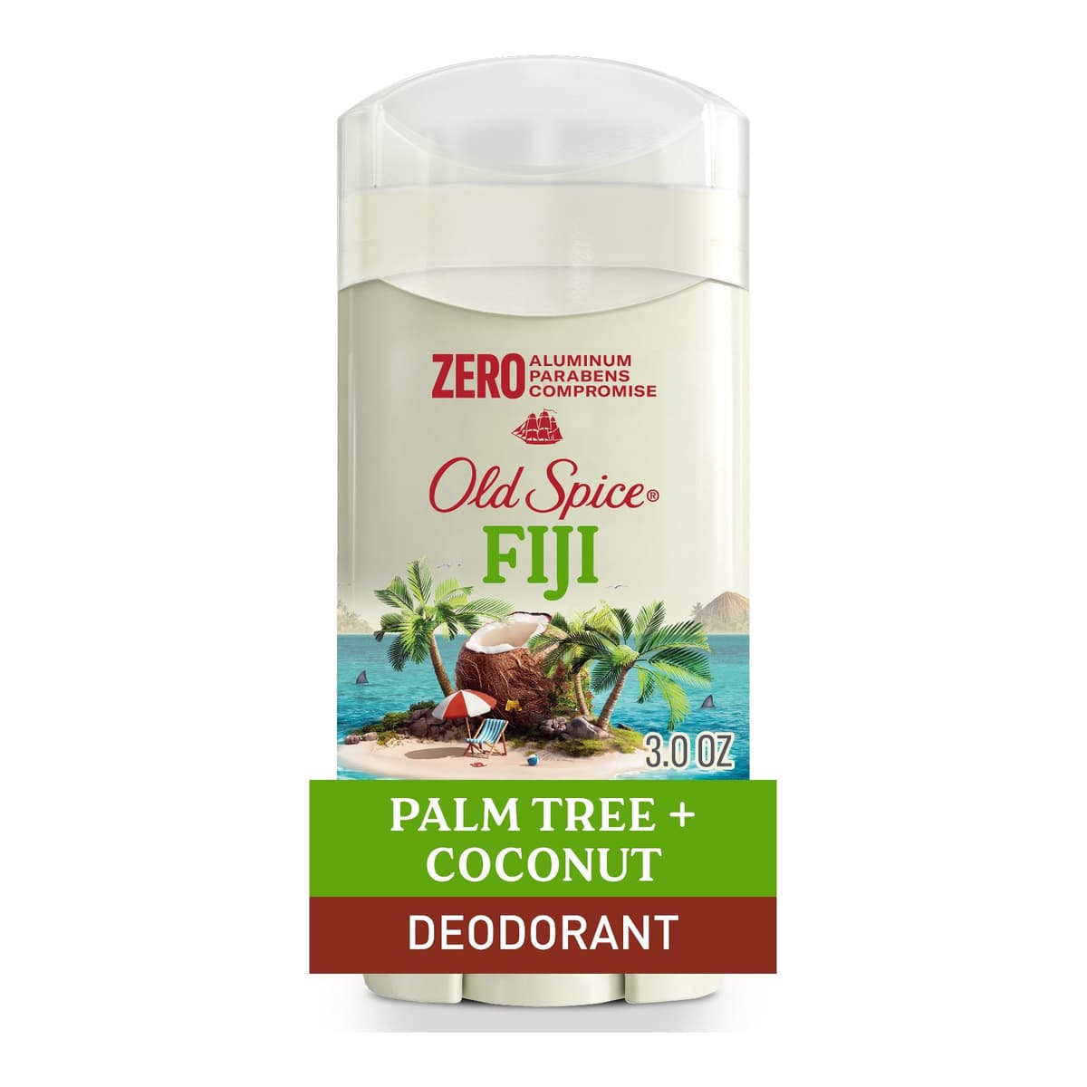 Men's Deodorant Aluminum-Free Fiji with Palm Tree