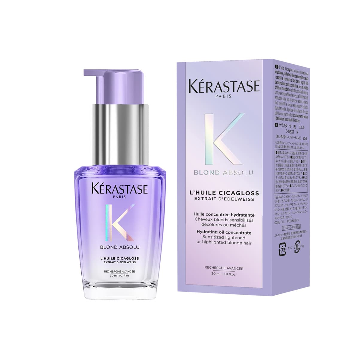 Blond Absolu L'huile Cicagloss, Hair Oil For Sensitised Lightened Or Highlighted Blonde Hair