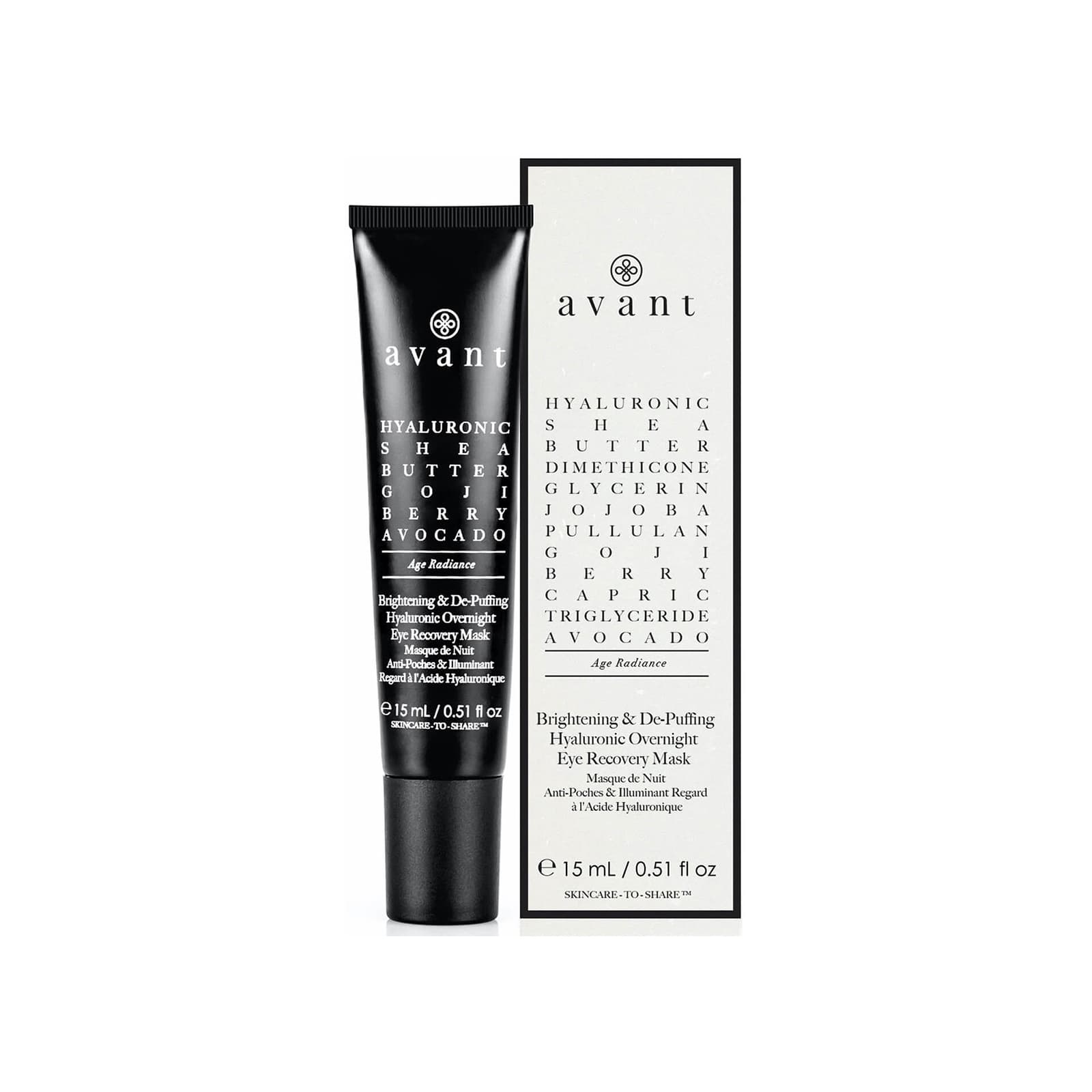Brightening and De-Puffing Hyaluronic Overnight Eye Recovery Mask