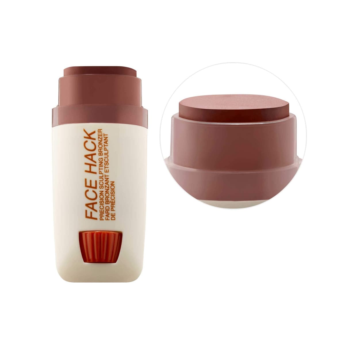 FACE HACK Precision Sculpting Cream Contour Bronzer Stick, Dark