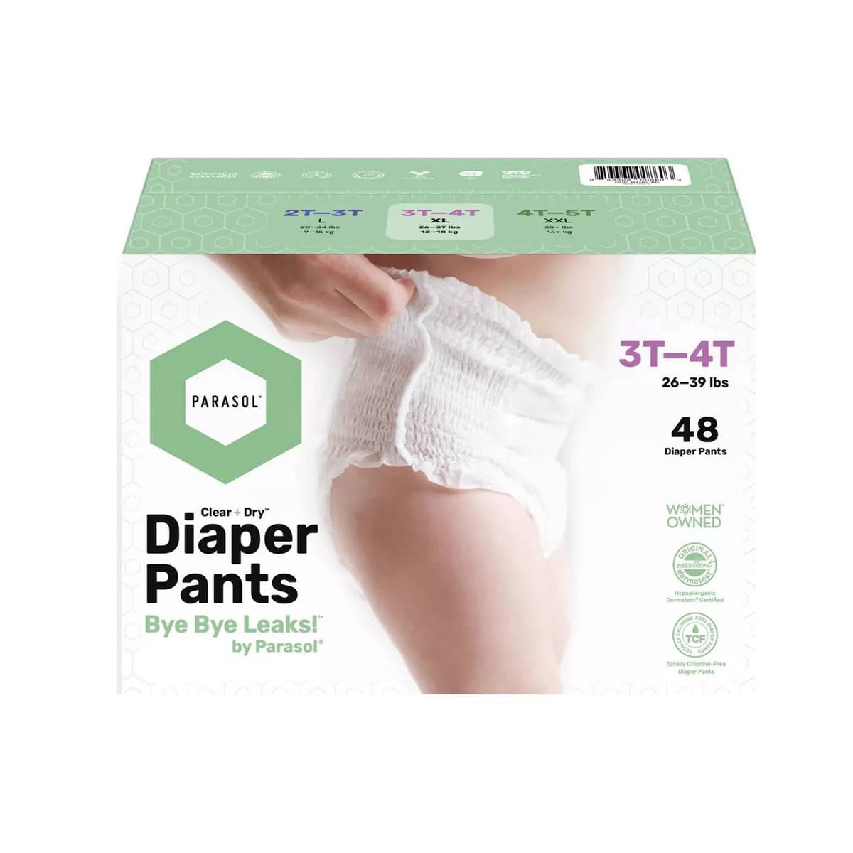 Chlorine-Free Diaper Pants with RashShield Protection - 3T-4T
