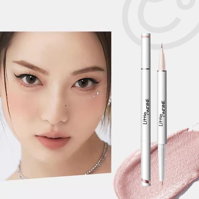 2 in 1 Eyeshadow Pencil (1-4), #02 Glimmer White Glod