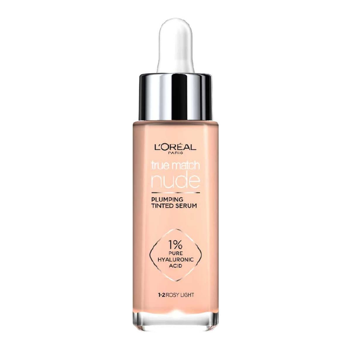 Paris True Match Nude Plumping Tinted Skin Serum, 1% Hyaluronic Acid, #1-2