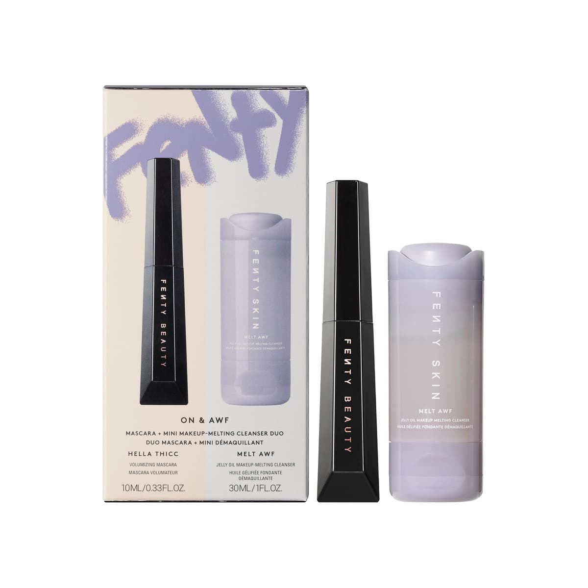 On & Awf Mascara and Mini Makeup-Melting Cleanser Duo