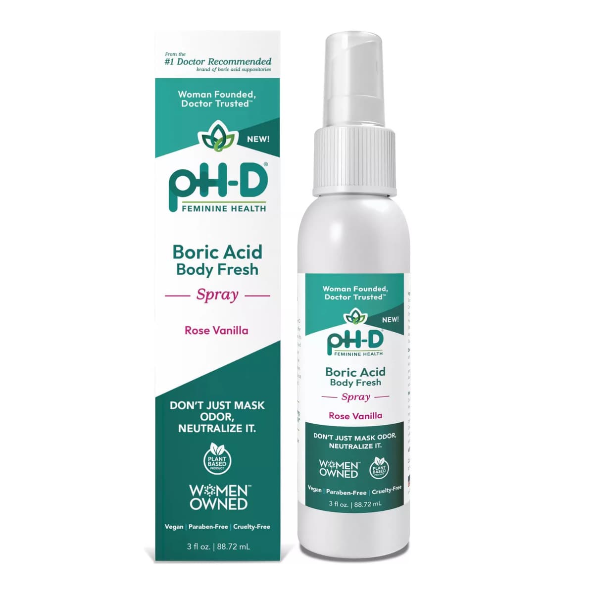 Body pHresh Boric Acid Spray - Rose Vanilla