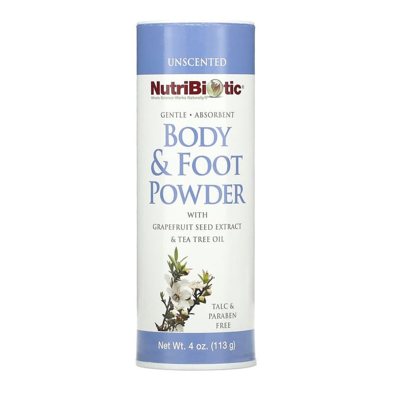 Body & Foot Powder with Grapefruit Seed Extract & Tea Tree Oil, Unscented