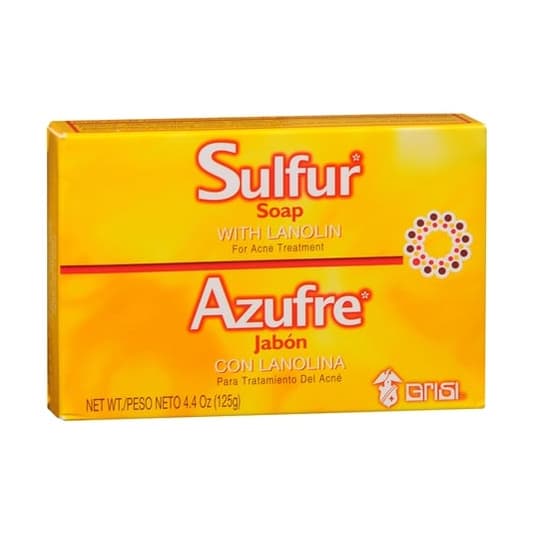 Sulfur Soap with Lanolin for Acne Treatment