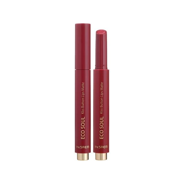 Eco Soul Kiss Button Lips Matte, #02 Chilling Red